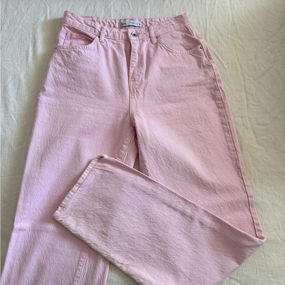 Zara Pink Straight Leg Jeans